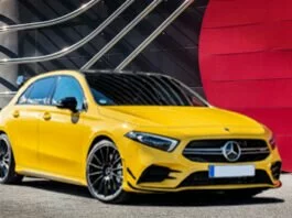 The A35 sedan packs a whopping 306 hp turbo-petrol engine, all-wheel drive and various suspension and chassis upgrades over the common A-Class Limo