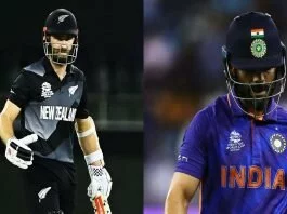 India's hopes pinned on Rohit Sharma and Virat Kohli after openers KL Rahul and Ishan Kishan had been dismissed early-on as New Zealand