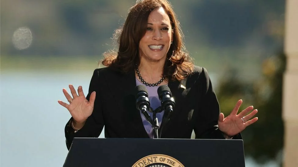 Vice President Kamala Harris visited Columbus on Friday to promote the newly-signed infrastructure deal to Ohioans as Democrats contemplate