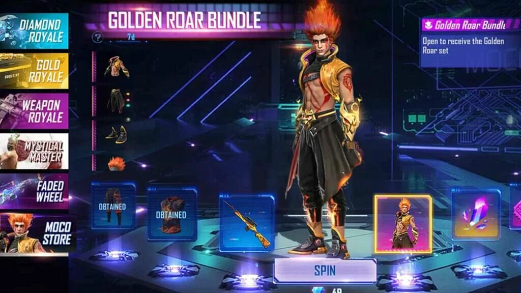 Free Fire Golden Roar bundle: How To Get This Week